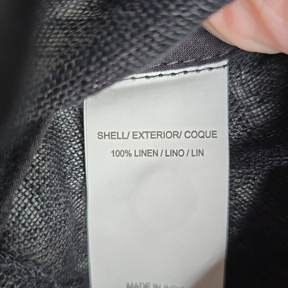 988 NWT Vitamin A Hana Cropped Shirt - Black EcoLinen SZ XS - Picture 10 of 10